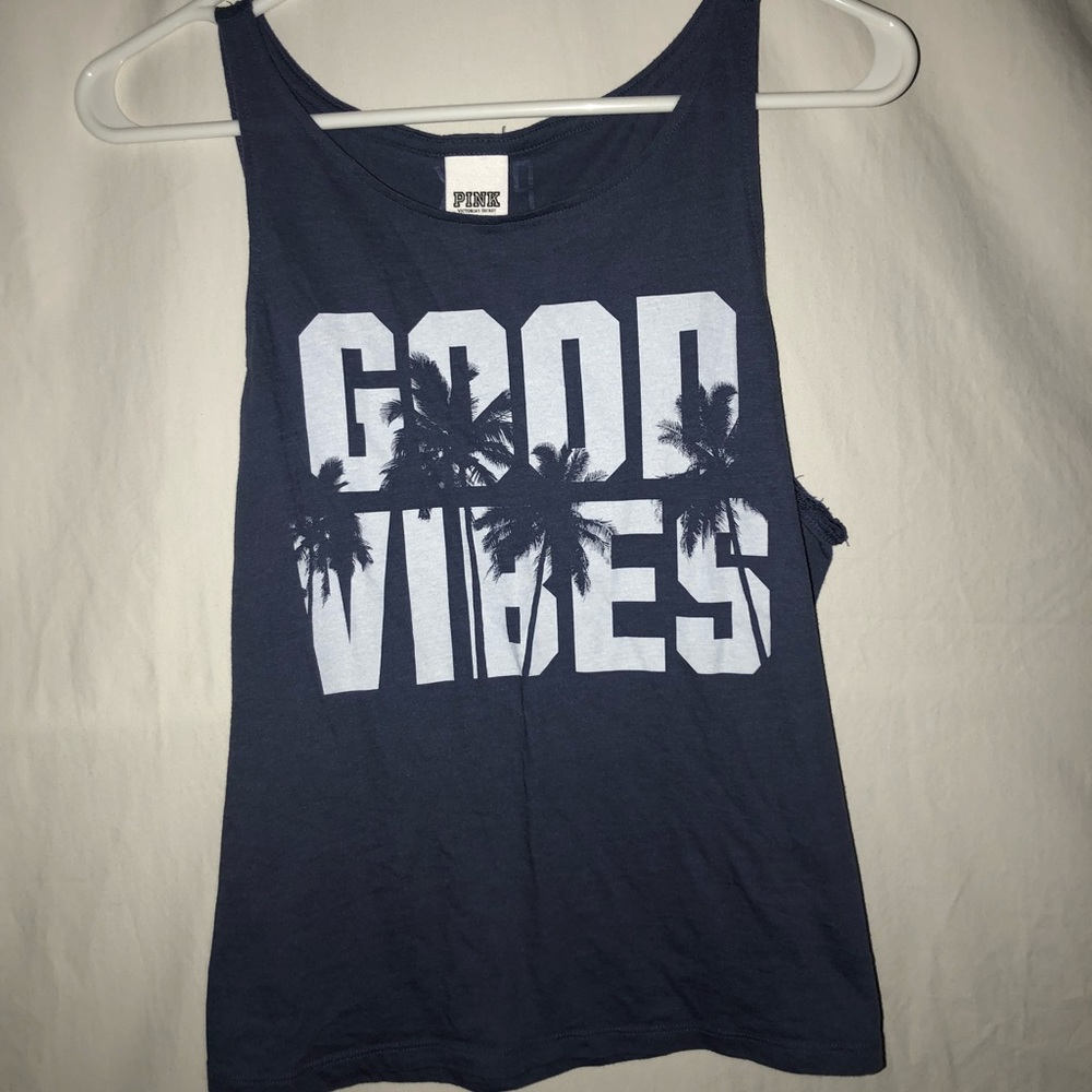 Good vibes cropped tank